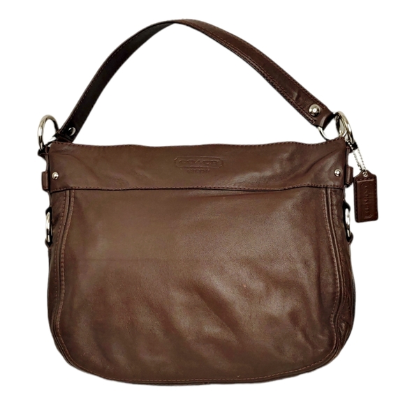 Coach Zoe Brown Genuine Leather Hobo Medium Shoulder Bag F14707 - Picture 9 of 9